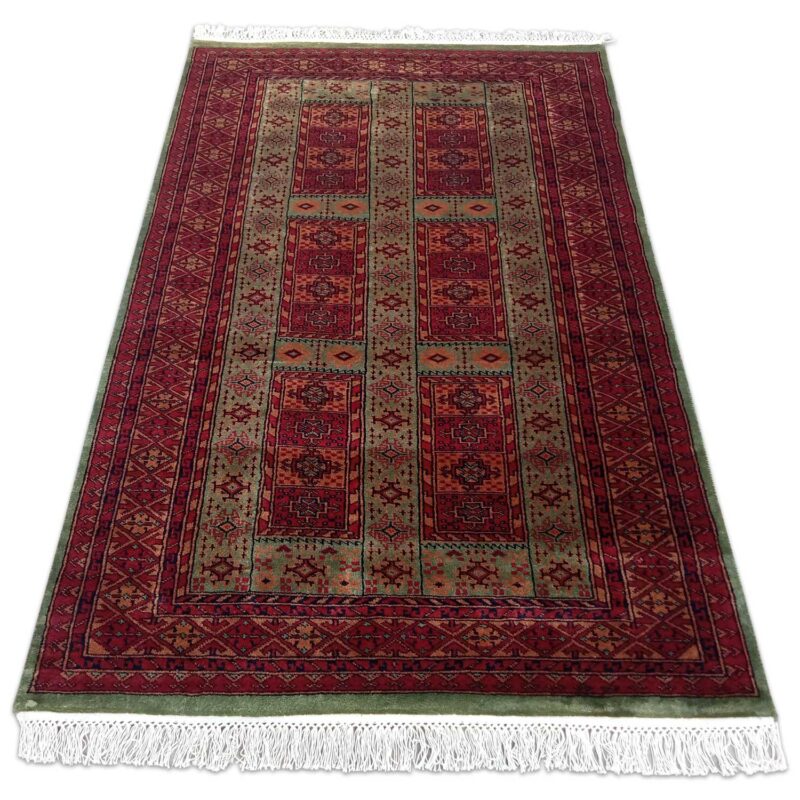 4×6 Feet Green Hand Knotted Dubba Carpet - Image 2