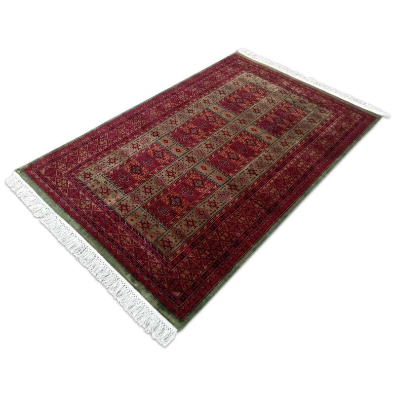 4×6 Feet Green Hand Knotted Dubba Carpet - Image 3