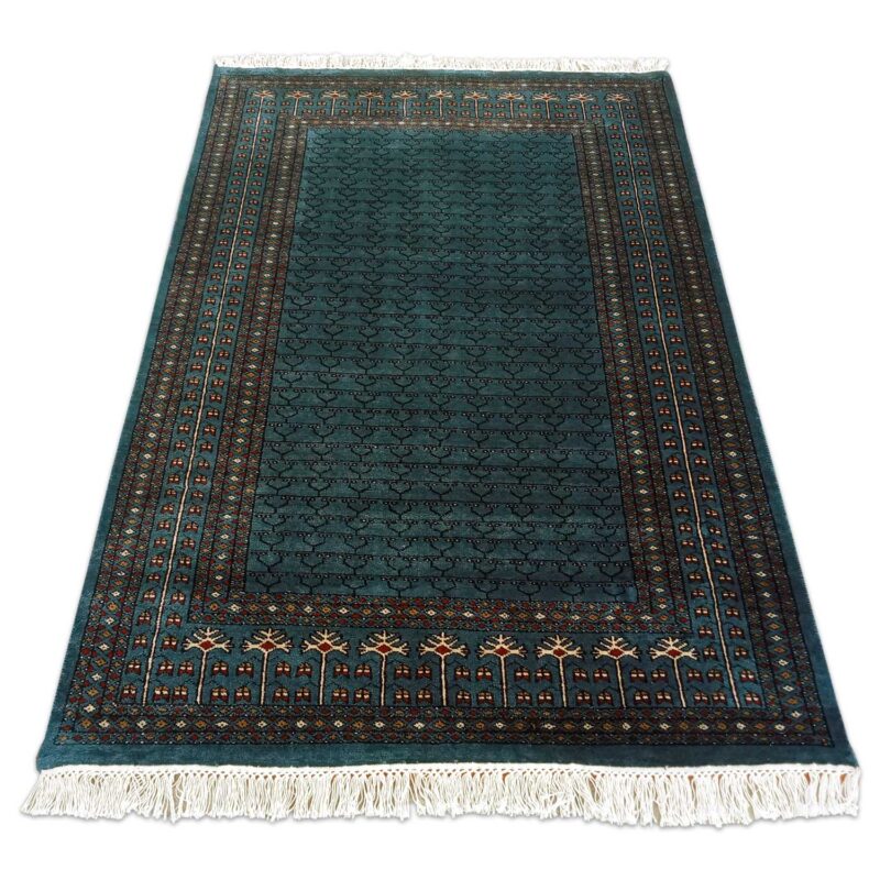 4×6 Feet Royal Grey Hand Knotted Parda Carpet - Image 2
