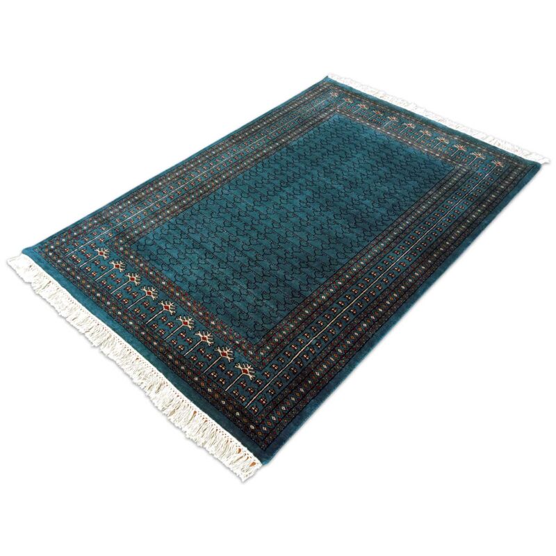 4×6 Feet Royal Grey Hand Knotted Parda Carpet - Image 3