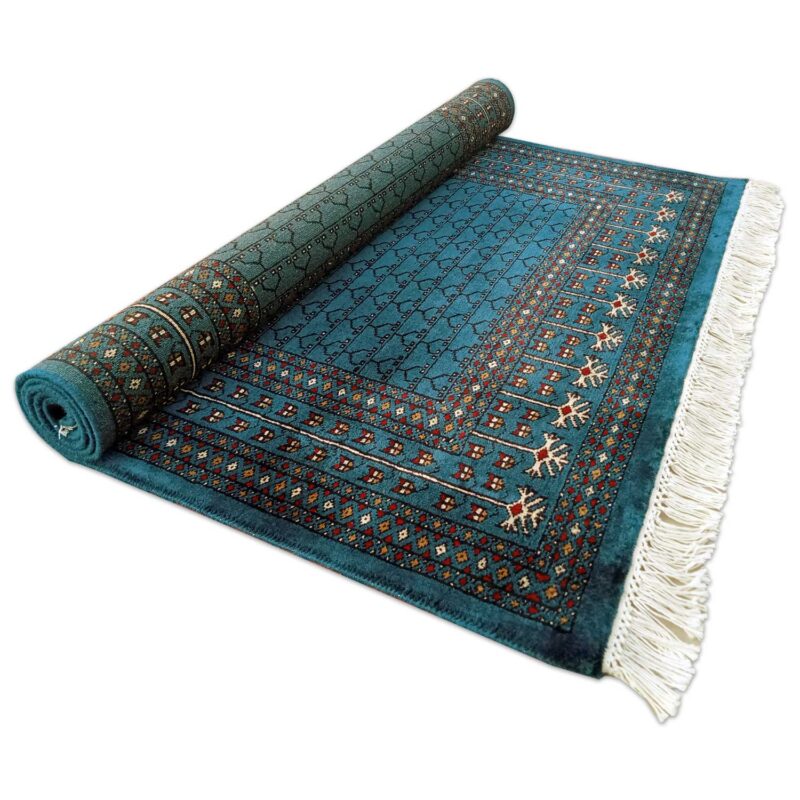 4×6 Feet Royal Grey Hand Knotted Parda Carpet - Image 5