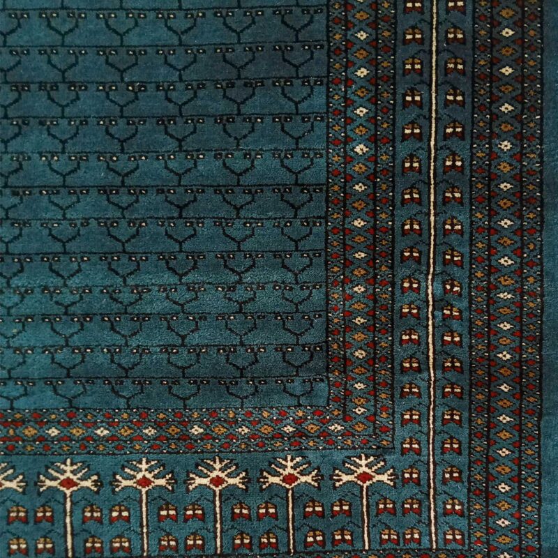 4×6 Feet Royal Grey Hand Knotted Parda Carpet - Image 4