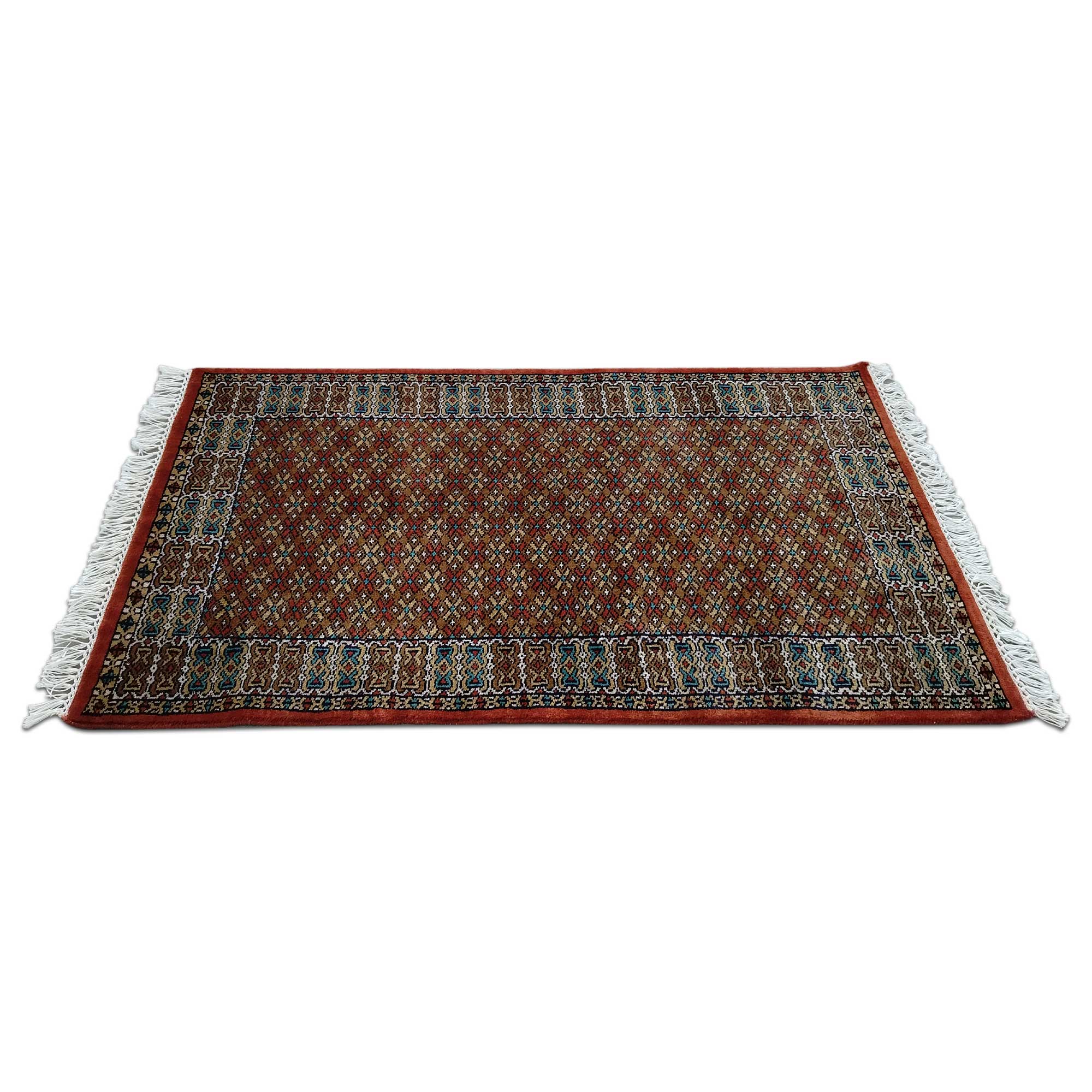 2.5x4 Feet Handmade Wool Carpet Tribal (Copper) - Image 3