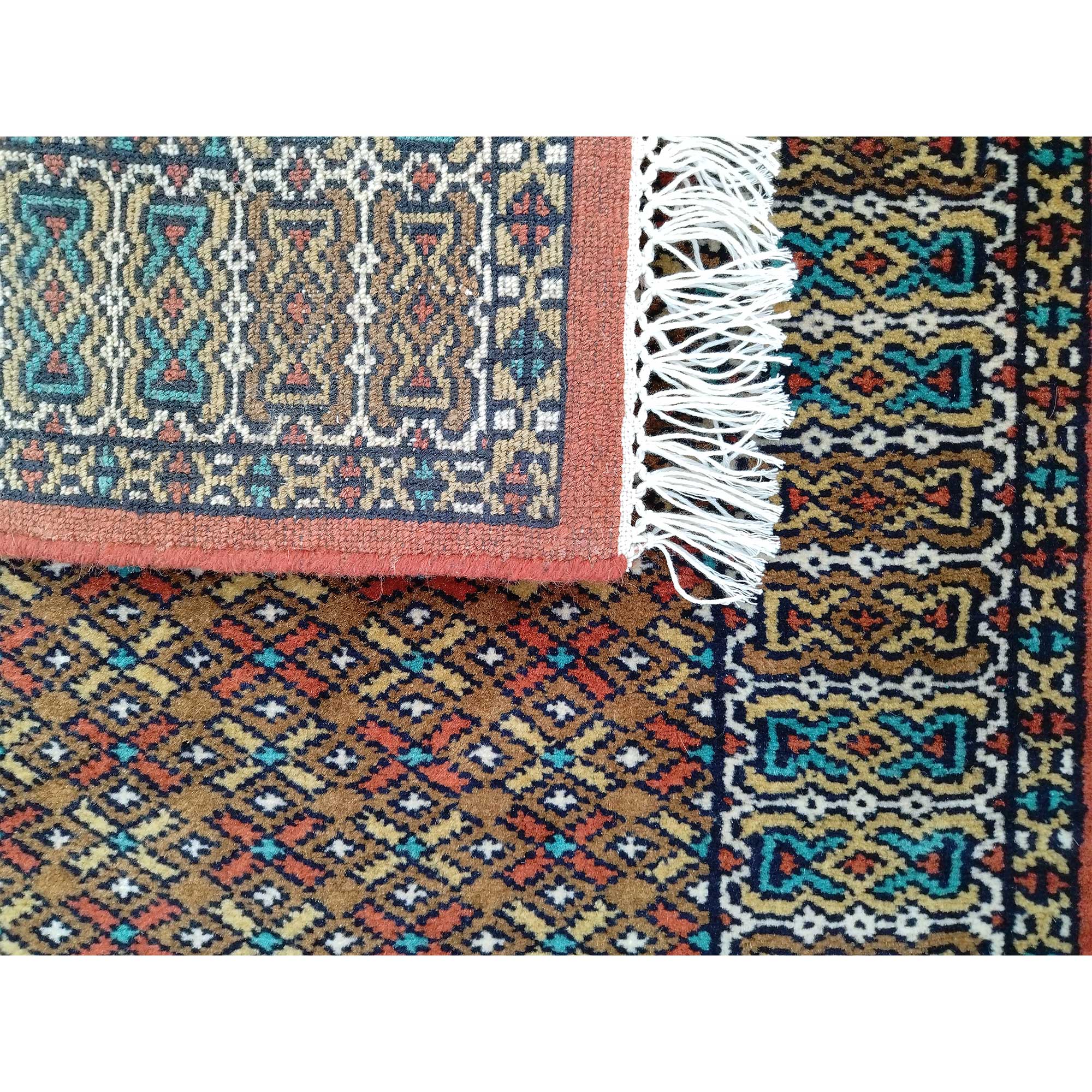 2.5x4 Feet Handmade Wool Carpet Tribal (Copper) - Image 5