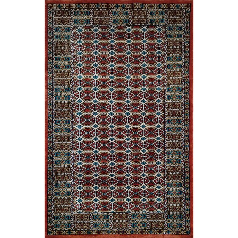 Handmade Wool Carpet 2.5x4 Feet Copper