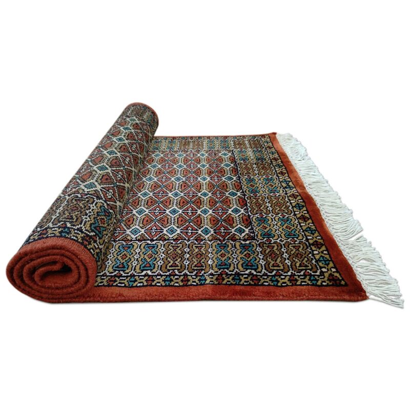 Handmade Wool Carpet 2.5x4 Feet Copper - Image 6