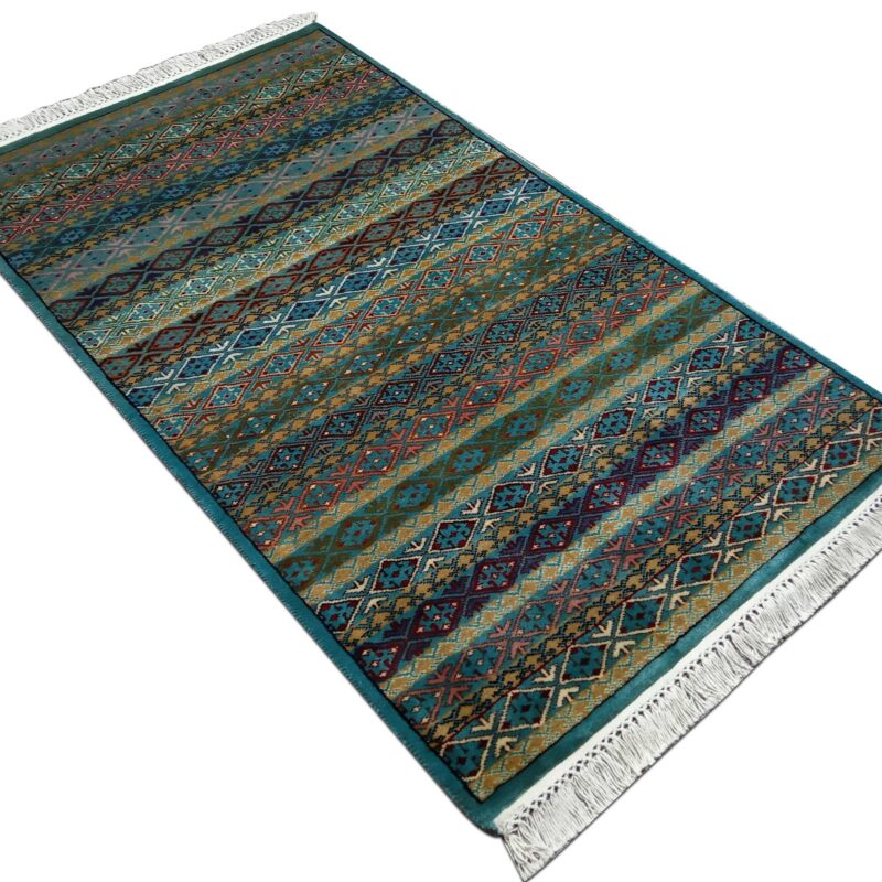 3ft×5ft Hand Knotted Wool Carpet Zanjeera Multi - Image 4