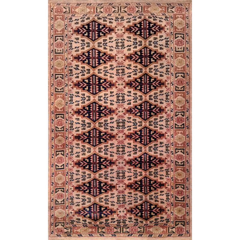 Handmade Hand Knotted Woolen Carpet Camel Tribal 3x5 Feet