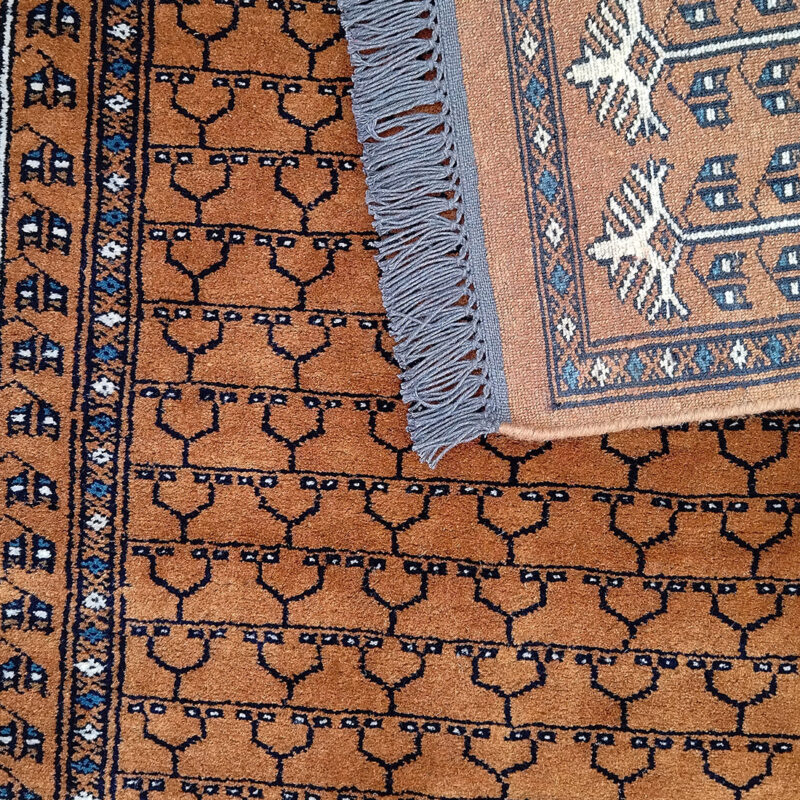 3x5 Feet Handmade Parda Wool Carpet Copper - Image 5