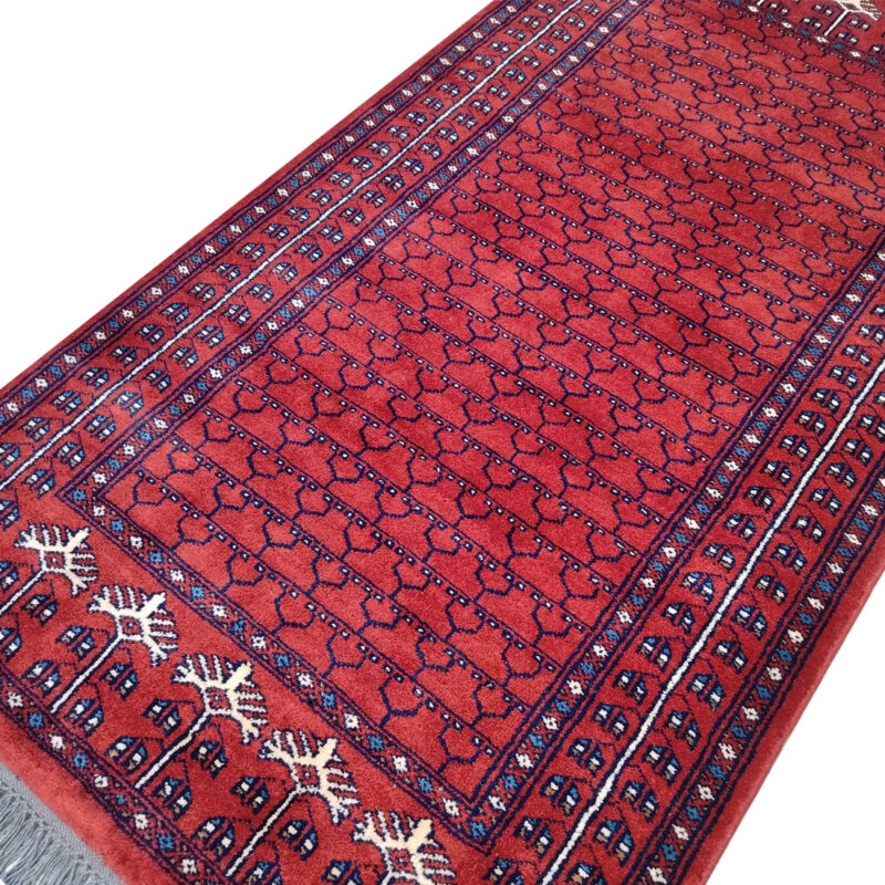 3x5 Feet Handmade Parda Wool Carpet Red - Image 4