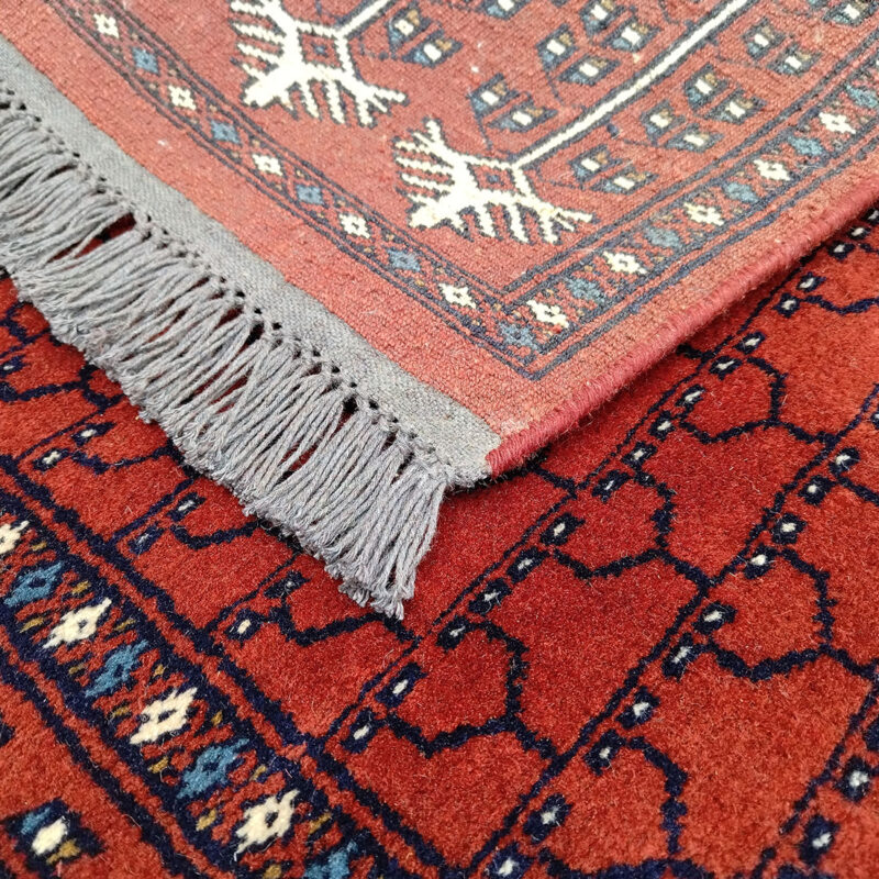3x5 Feet Handmade Parda Wool Carpet Red - Image 7