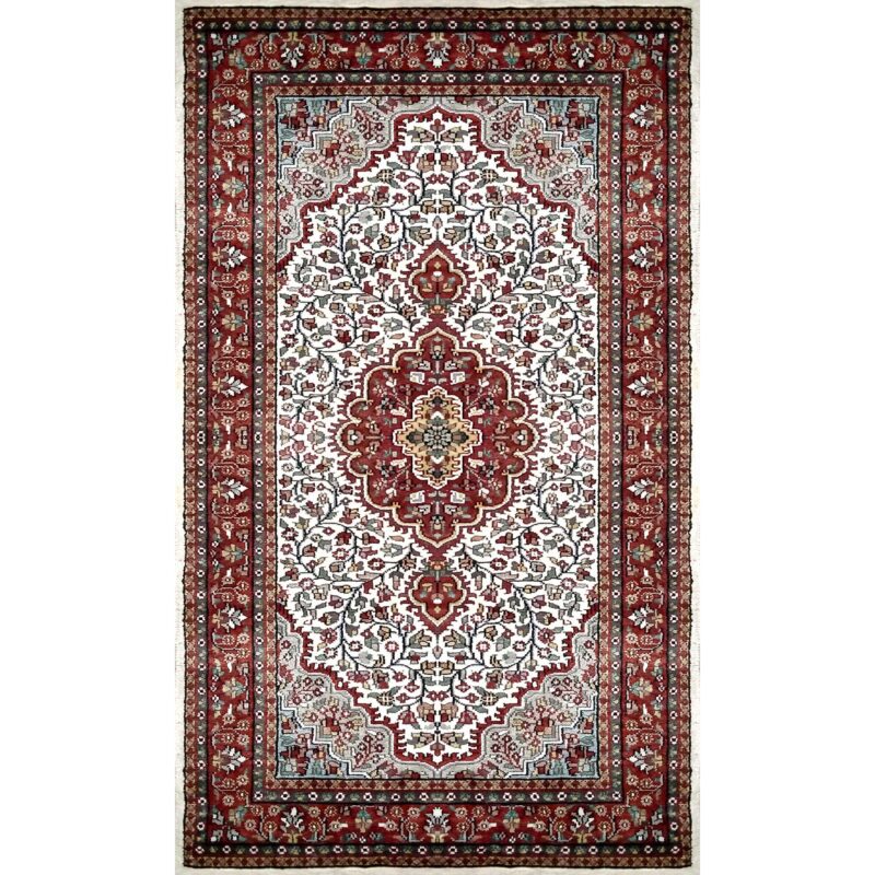 3ft×5ft Hand Knotted Persian Carpet White