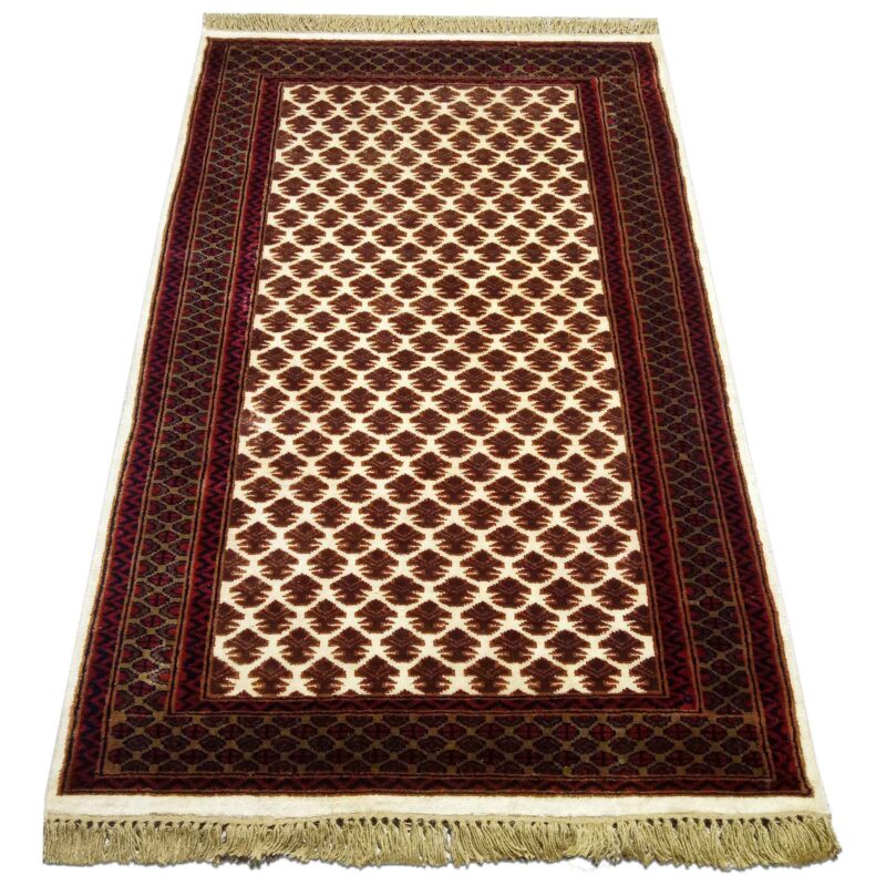 3ft×5ft Hand Knotted Wool Carpet Lichi White - Image 8