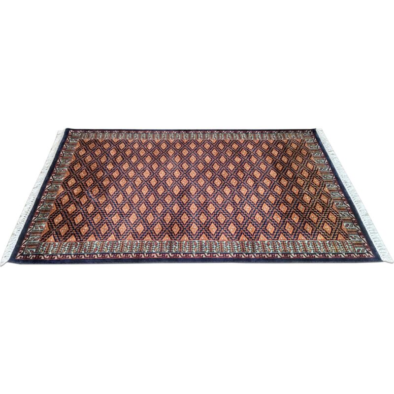 4x6 feet Black Hand Knotted Wool Carpet (Burfi) - Image 3