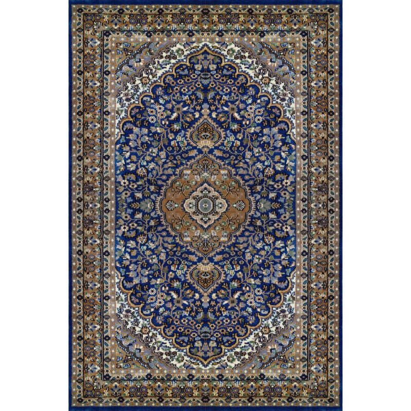 4x6 ft Royal Blue Persian Handmade Wool Carpet