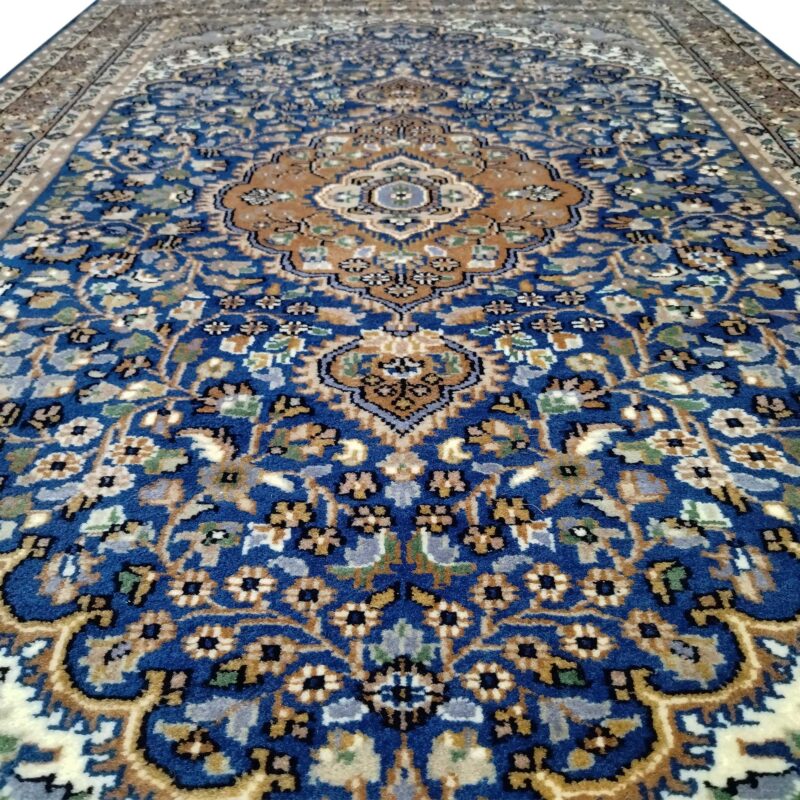 4x6 ft Royal Blue Persian Handmade Wool Carpet - Image 3