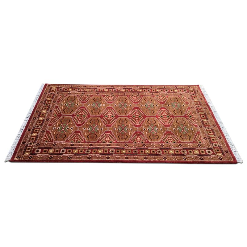 4x6 Feet Red Handmade Wool Carpet Tribal - Image 3
