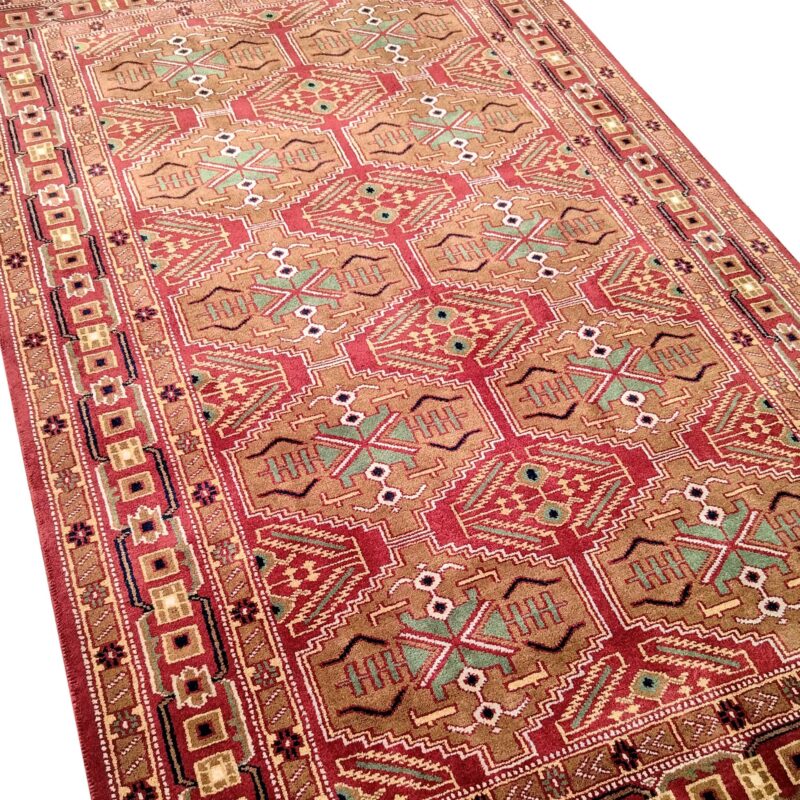 4x6 Feet Red Handmade Wool Carpet Tribal - Image 6