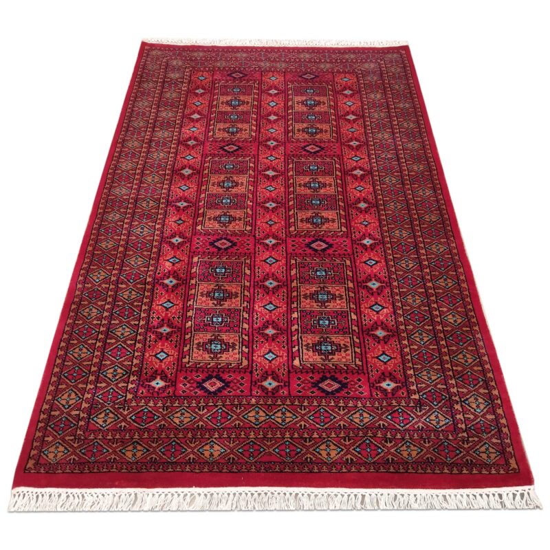 4x6 Feet Hand Knotted Red Wool Carpet - Image 2