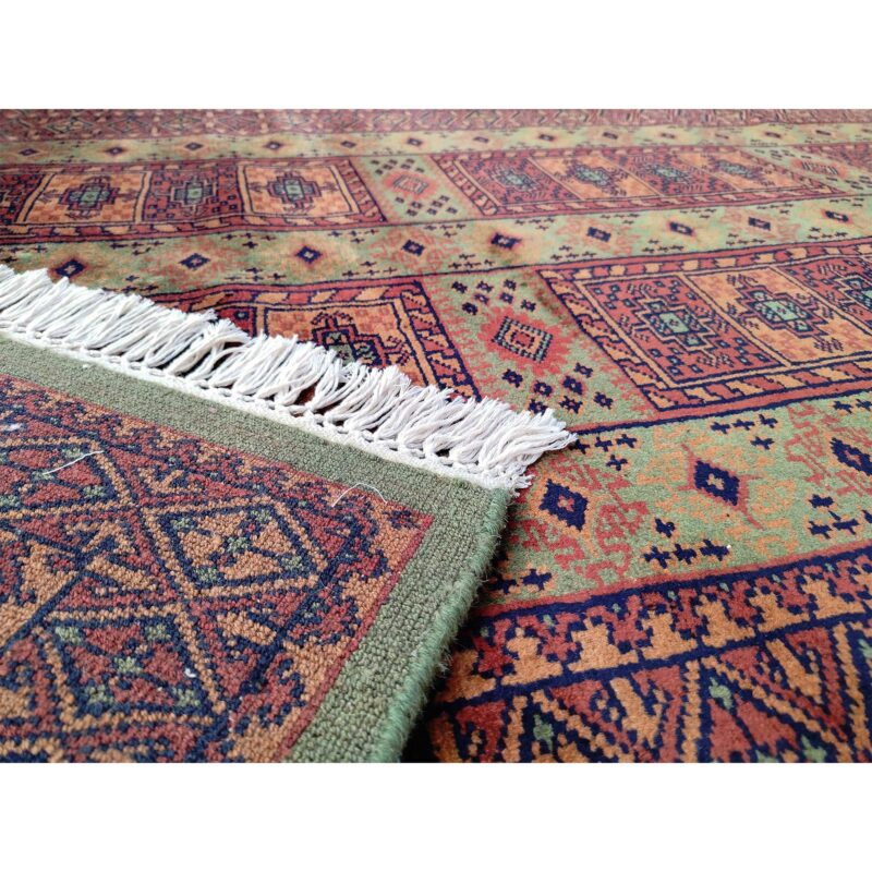 4×6 Feet Handmade Wool Carpet Green Dubba - Image 6