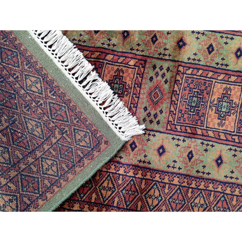 4×6 Feet Handmade Wool Carpet Green Dubba - Image 5