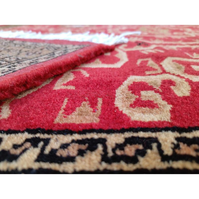 4x6 Feet Handmade Wool Carpet Palace (Red) - Image 6