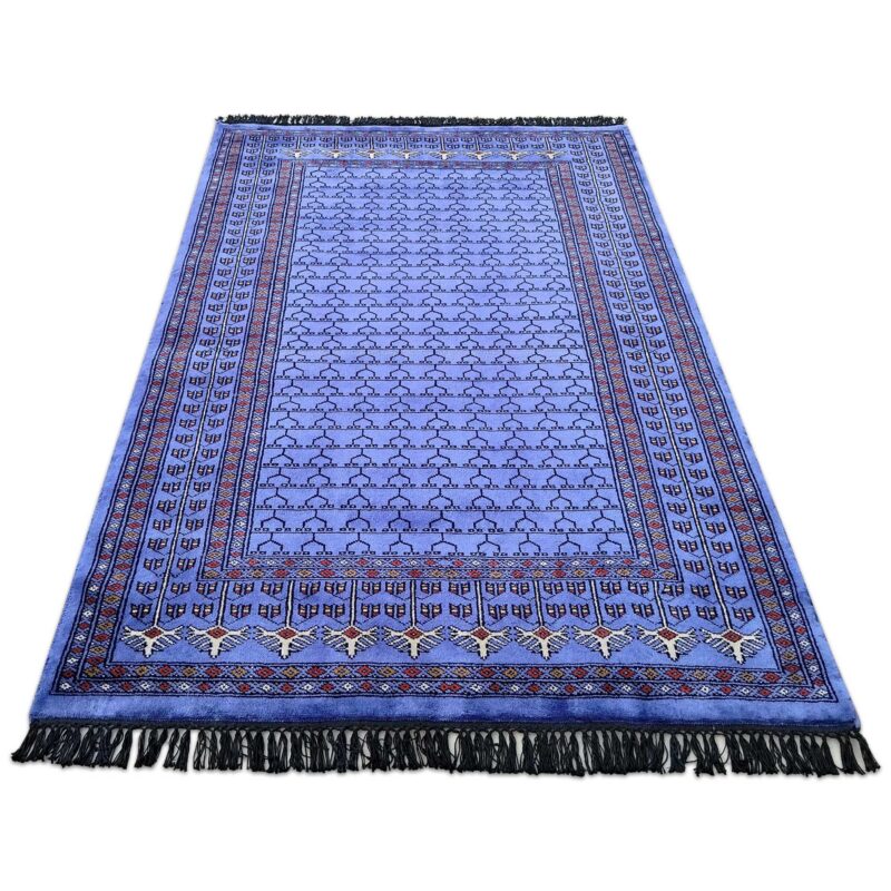 4x6 feet Handmade Purple Wool Carpet Parda - Image 2