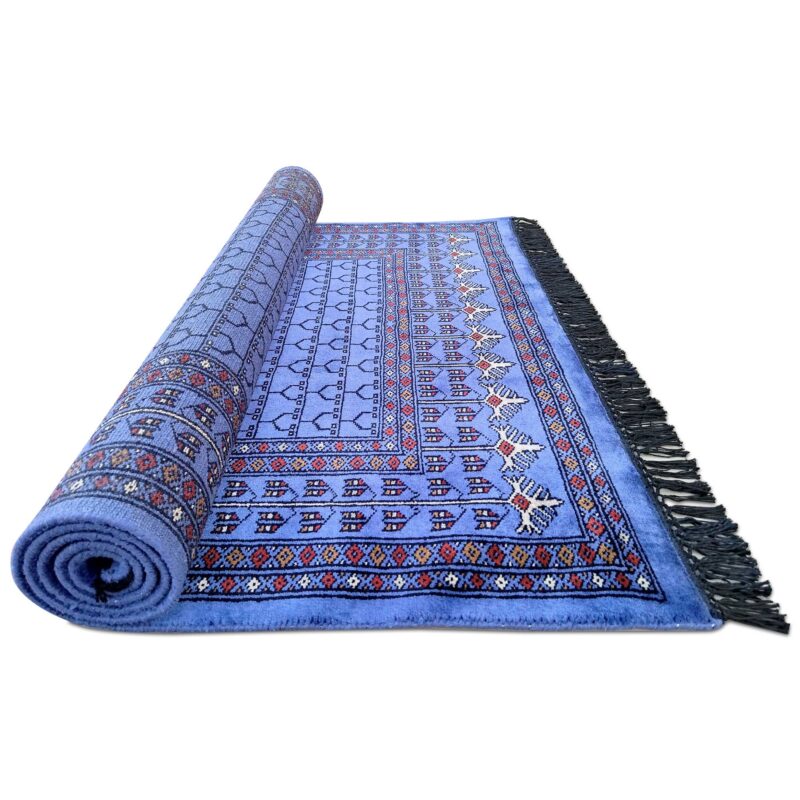 4x6 feet Handmade Purple Wool Carpet Parda - Image 5