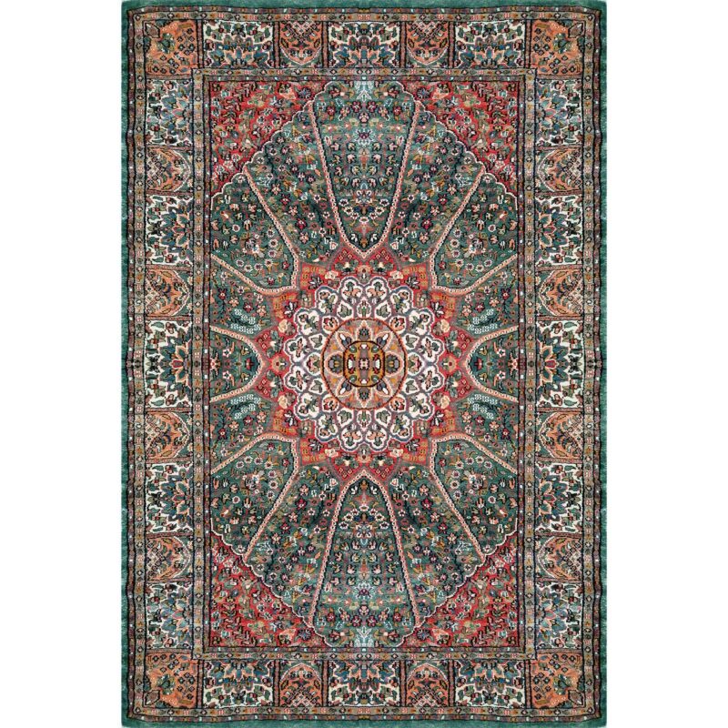 4x6 Feet Hand Knotted Blue Persian Silk Carpet