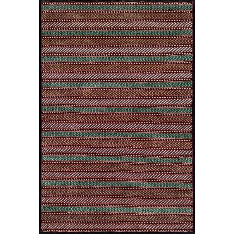 4x6 ft Black Hand Knotted Wool Carpet