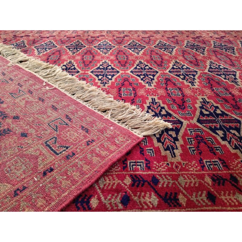 5x7 Feet Hand Knotted Red Wool Carpet Tribal - Image 3