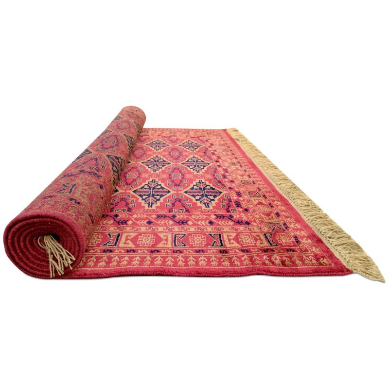 5x7 Feet Hand Knotted Red Wool Carpet Tribal - Image 2