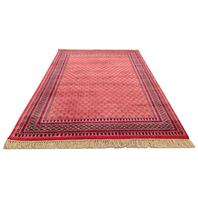 5x7 Feet Hand Knotted Red Wool Carpet - Image 3