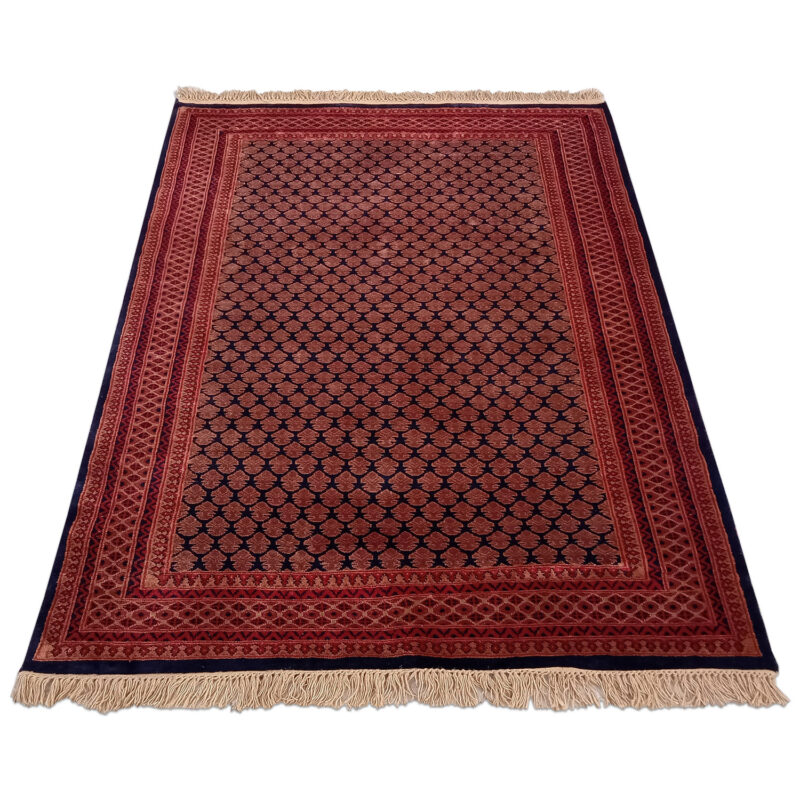 5×7 Feet Wool Black Hand Knotted Lichi Carpet - Image 2