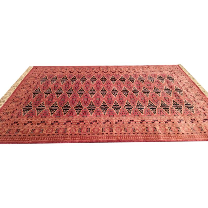 6x9 Feet Wool Red Hand Knotted Carpet - Image 6