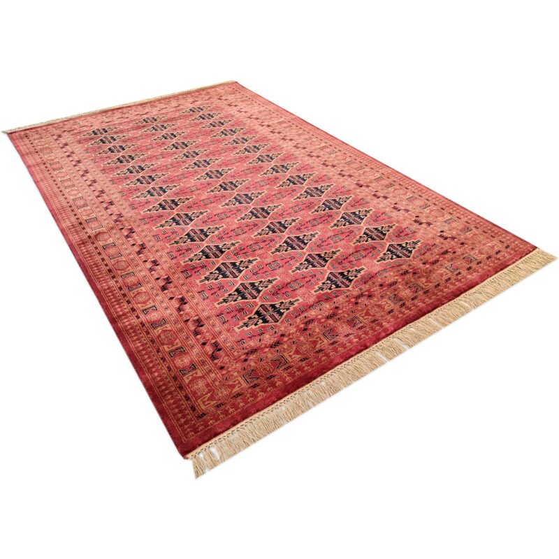 6x9 Feet Wool Red Hand Knotted Carpet - Image 5