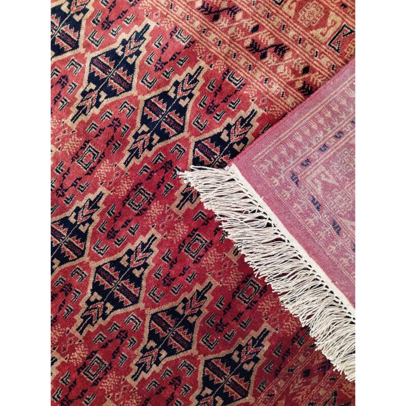 6x9 Feet Wool Red Hand Knotted Carpet - Image 4