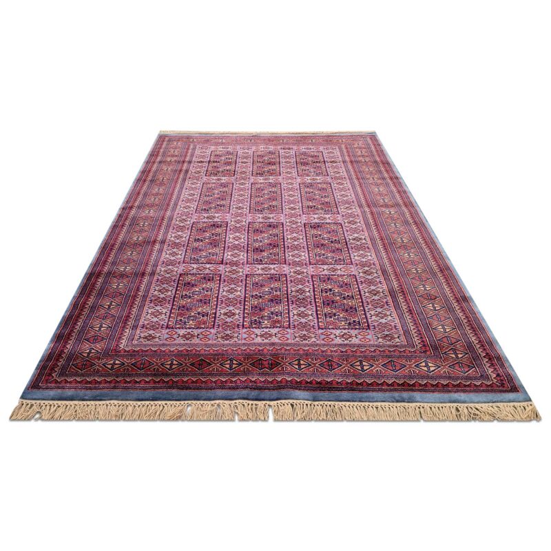 6x9 Feet Hand Knotted Blue Wool Carpet - Image 3