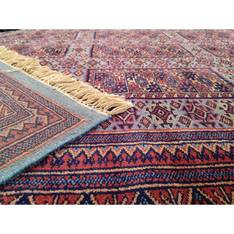 6x9 Feet Hand Knotted Blue Wool Carpet - Image 5