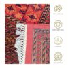 8x10 Feet Red Hand Knotted Wool Carpet Dubba - Image 2