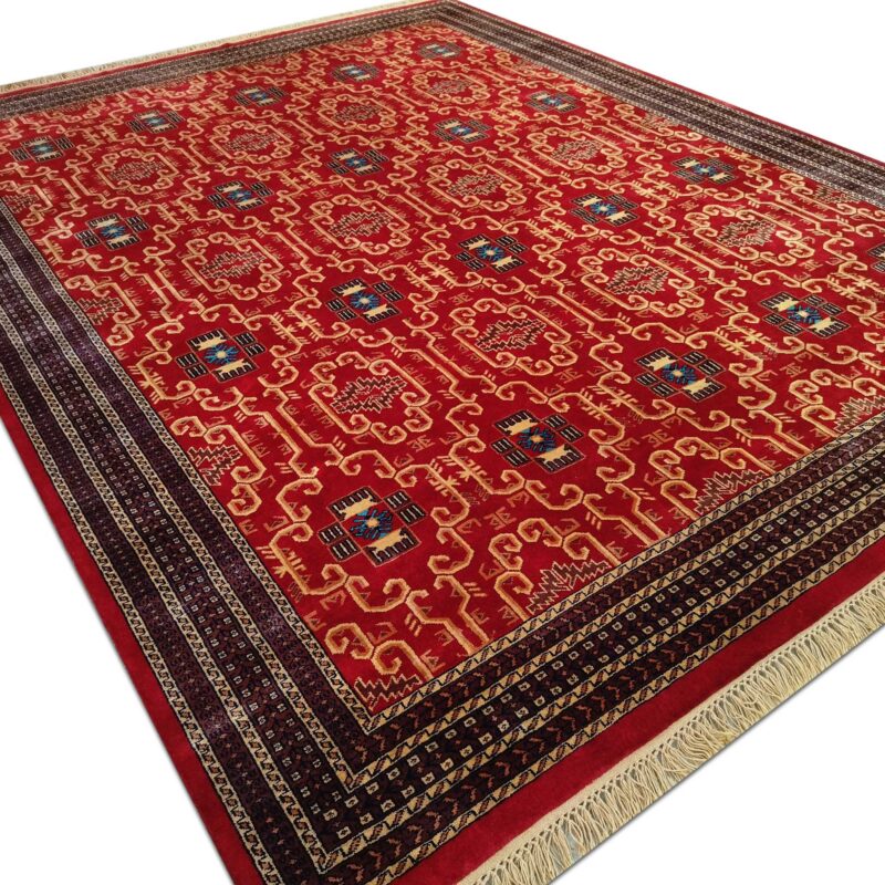 9x12 Ft Handmade Red Wool Carpet Palace - Image 3