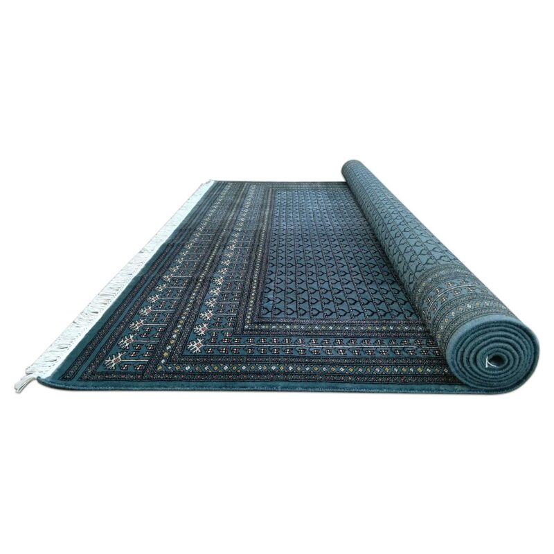 9x12 Feet Wool Royal Gray Handmade Carpet Tribal - Image 2