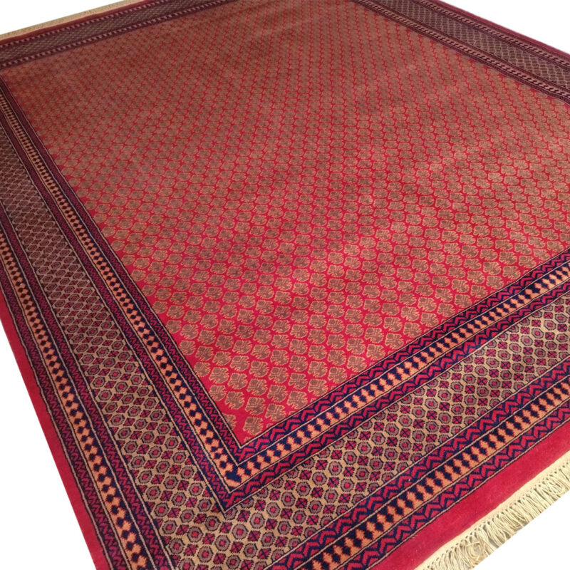 9x12 Feet Handmade Wool Carpet Lichi Red - Image 3