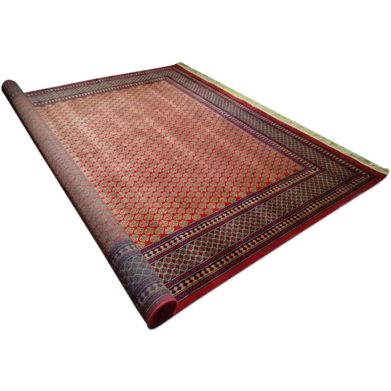 9x12 Feet Handmade Wool Carpet Lichi Red - Image 7