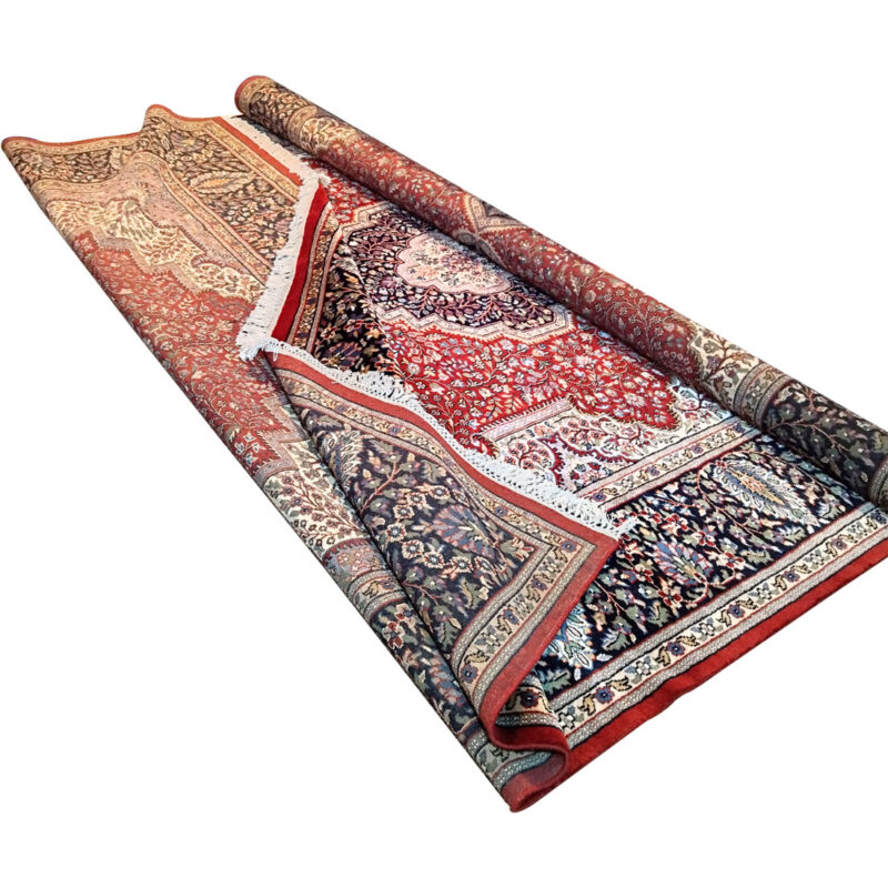 9x12 Feet Handmade Persian Wool Carpet Red - Image 2