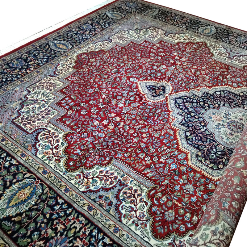 9x12 Feet Handmade Persian Wool Carpet Red - Image 3