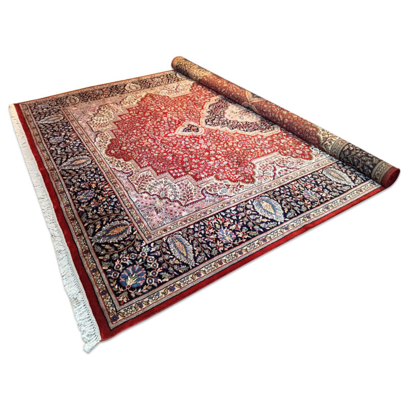 9x12 Feet Handmade Persian Wool Carpet Red - Image 7