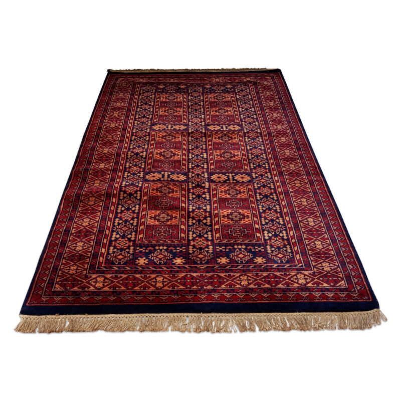 4×6 Feet Black Hand Knotted Wool Carpet Dubba - Image 2
