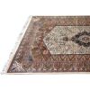 5ft×7ft White Hand Knotted Persian Carpet Wool - Image 4