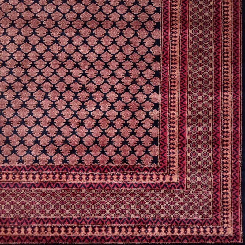 8x10 Feet Hand Knotted Wool Black Lichi Carpet - Image 4